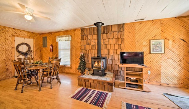 The Burgundy Cabin Iowa Retreat Pond and Fire Pit