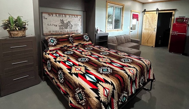 The Cabin in the Barn ~ where your neighbors are horses