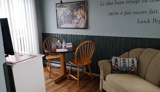 The Cabines du Phare are located in Rimouski by the sea. They are composed of te