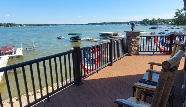 "The Cedar Lake Escape " is a lakeside retreat offering 5 bedrooms and 3 baths.
