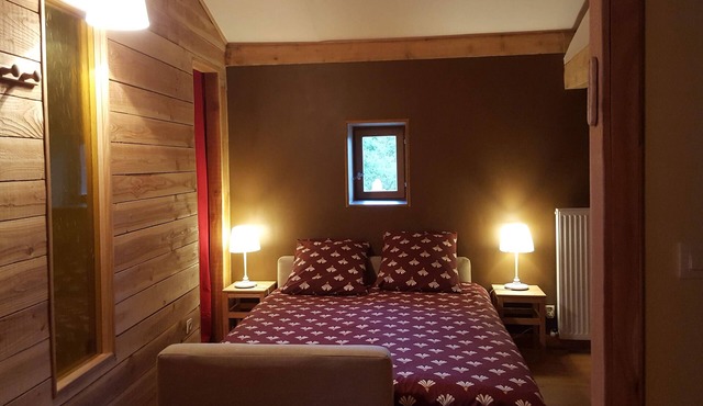 The Chalet du Parc in a quiet, green setting.