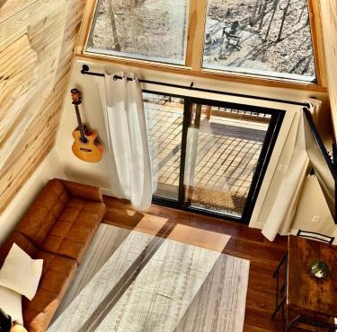 The Charlotte A-Frame cabin with mountain views