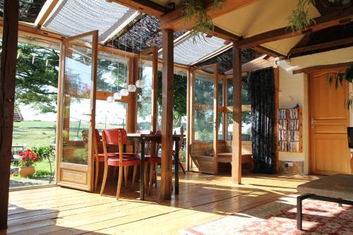 The charming, bright stable