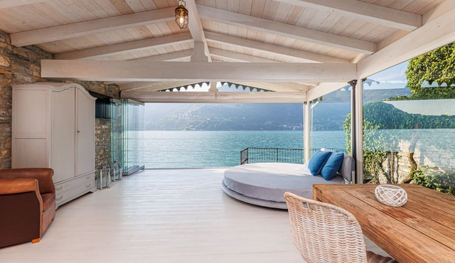 The dock of Villa Sardagna