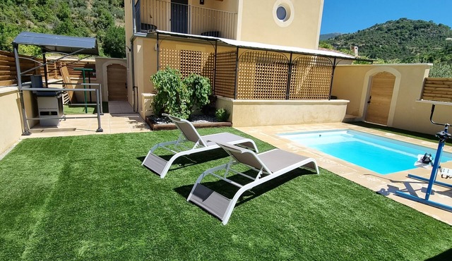 The Dovecote at the Clos. House for 4 people with comfortable swimming pool.