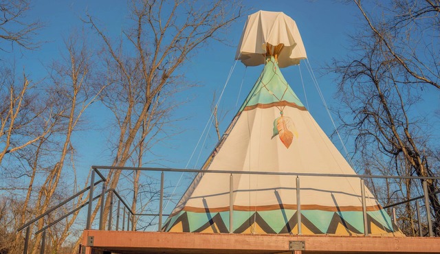 The Dreamcatcher Teepee at The Edge—Unique Riverfront Glamping in Salt Lick, KY