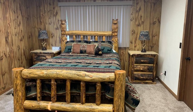 The Eagle's Nest is an oilfield building converted into a beautiful house right on the river.