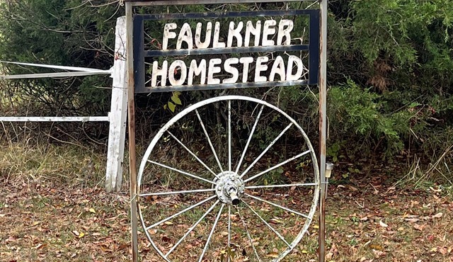 The Faulkner Homestead, old farm house, surrounded by Mark Twain National forest