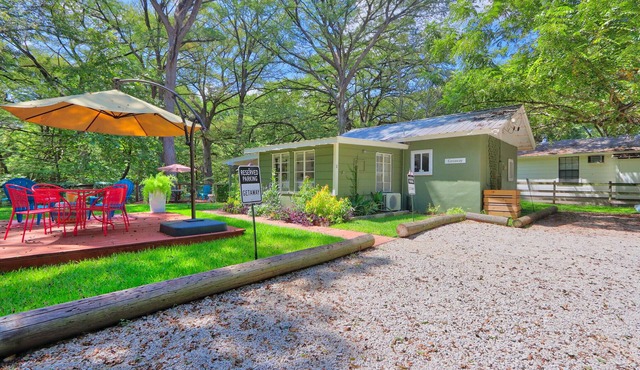 The Getaway on the Creek with Bright Pops of Color!
