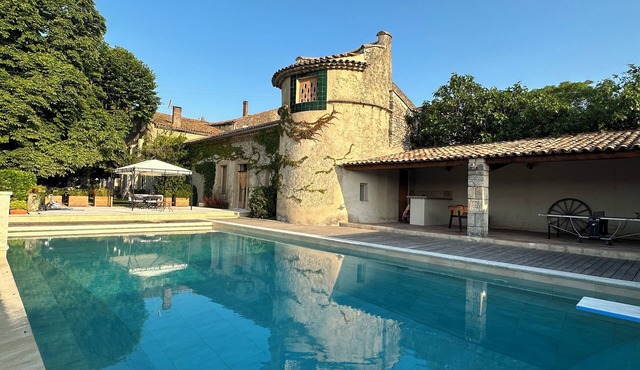 The gîte Colombine is a renovated dovecote with high-end amenities.