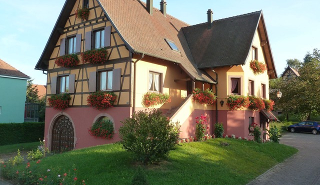 The Gitzelbrunnen. Typical half-timbered house
