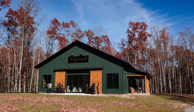The Greenwood, a modern barndominium. Cozy, spacious, and private