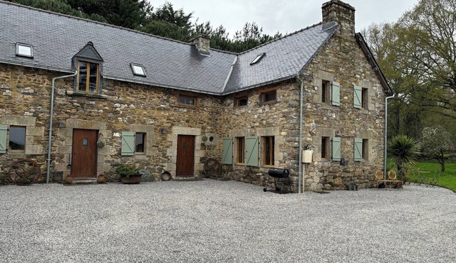 The Guerlédan lake, Quénécan forest & Abbaye de Bon Repos near to the cottage.