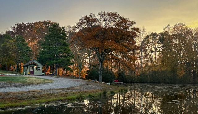 The 'Happy Go Fishing Cabin' at the Park Place (on Parks Rd)