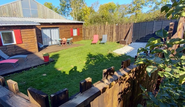 The hut at the bottom of the garden