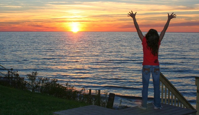 The Lake Michigan House ~ Sleeps 16 and Perfect Sunsets Over Lake Michigan!