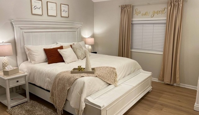 The Landing Zone.n Comfortable and cozy three bedroom with two car garage.