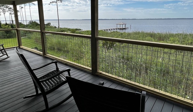 The Light House -Waterfront Belhaven Home with dock, privacy & incredible views!
