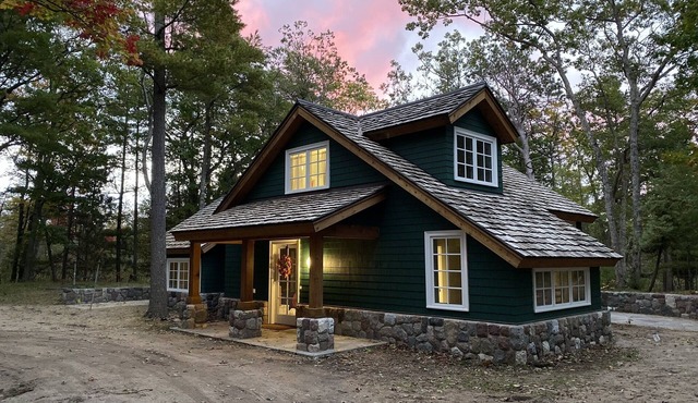 The Little Green Cottage in the Woods