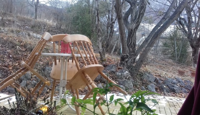 The little pink house on the mountain