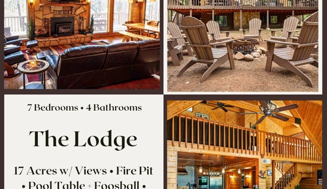 The Lodge-Large Cabin, 17 Acres | Playground | Forest Access