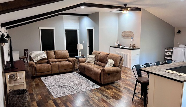 The Loft is a charming barndominium-style guesthouse near Lake Chickamauga.