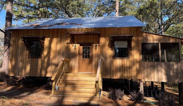 The Longleaf Cabin is our largest cabin ideal for 2 families and kids