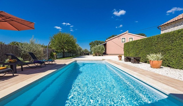 The lovely house with private pool and large yard