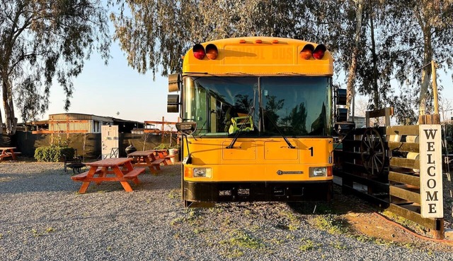 The Magic Skoolie Outdoor Glamping in Visalia