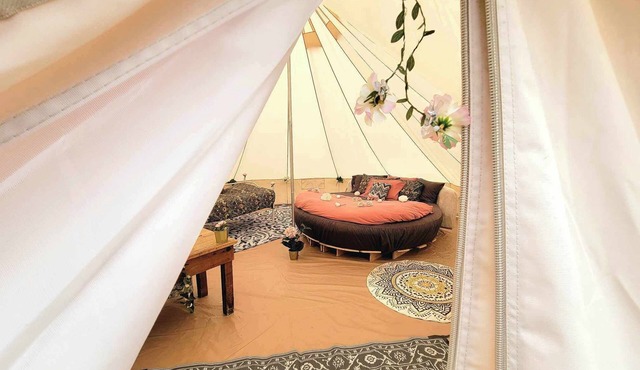 The Meadow Bell Tent - Glamping in a Wild Orchard near Fredericton, NB!