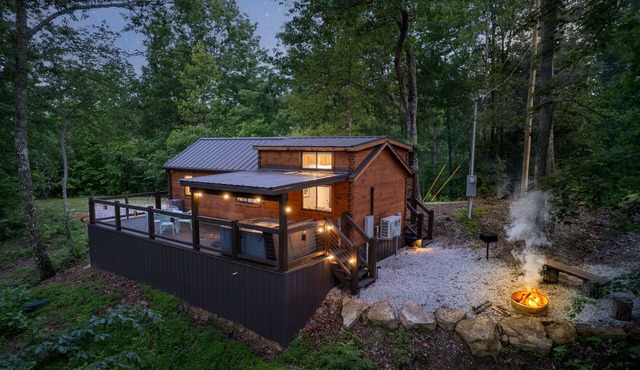 The Mighty Acorn, Bungalow is a delightful cozy tiny home in the woods.