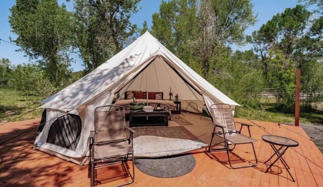 The Old Faithful Glamping YURT in Ririe Idaho