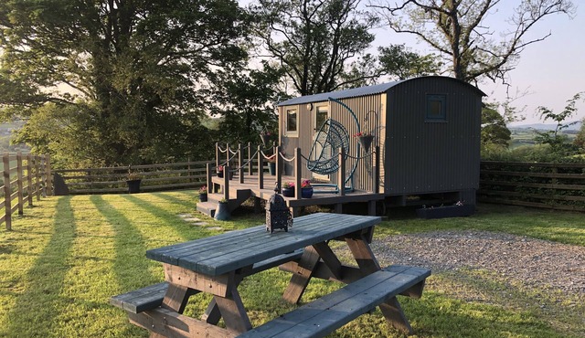 The Peacock Shepherds Hut at Hafoty Boeth