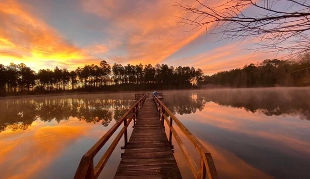 “The Pines Homestead” Secluded Retreat Home with its own five acre lake.