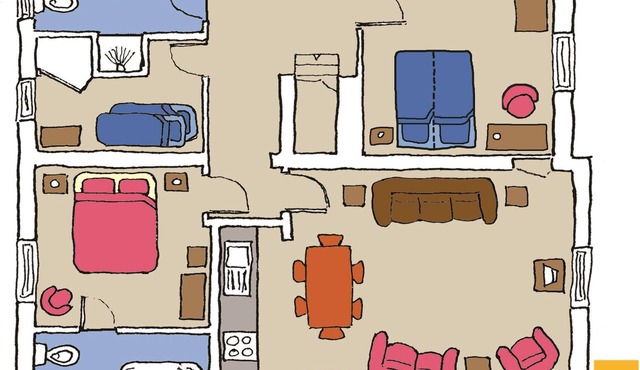 The Pines, three bed apartment