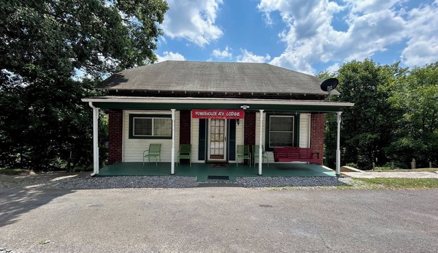 The Powerhouse lodge has 2 bedrooms on 10 acres in adorable Maybeury