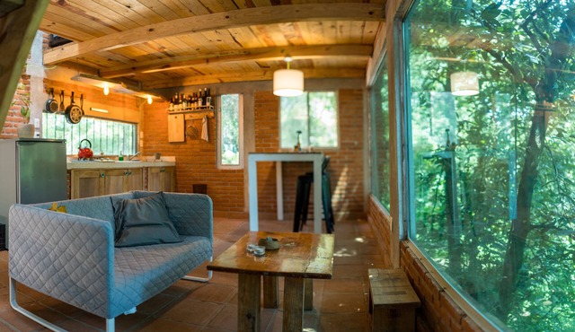 The Red Cabin at the Bottom of Tepoztlán's Forest