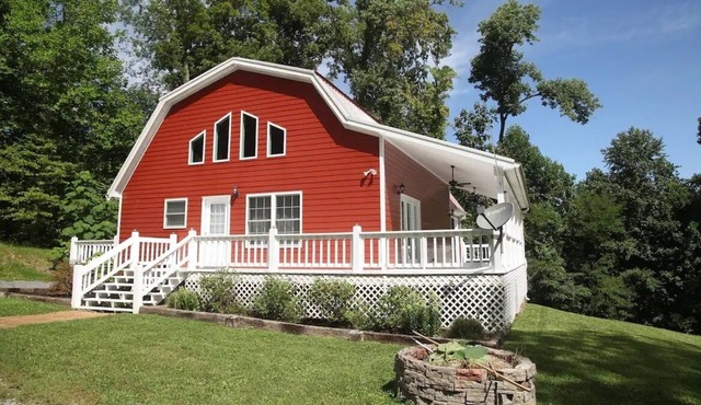 The Red Cottage in the Woods
