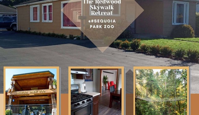 The #RedwoodSkyWalk Retreat @ Sequoia Park Zoo: 5BD*, Pool Table, Game Room, Kiva, Gas Grill