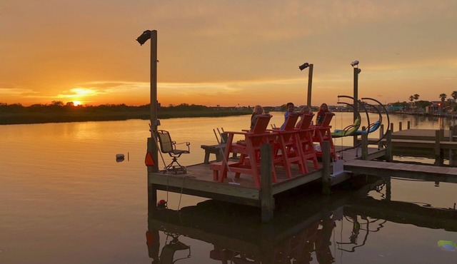 The Salty Pig Cabin On Caney Creek Sargent Tx HERO Discounts, has RV Hook Up