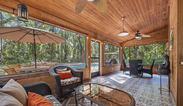 The Secluded Sanctuary Zen Nature Retreat w/Salt Pool, Office & Lanai