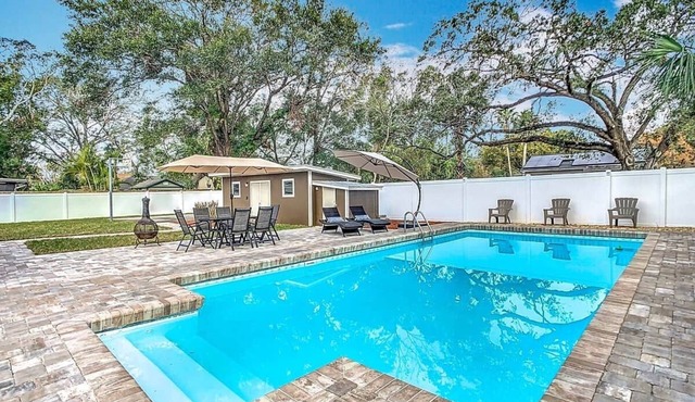 The Seminole Heights Suncatcher - Pool & Basketball