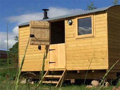 The Shepherd's Hut with cozy logburner