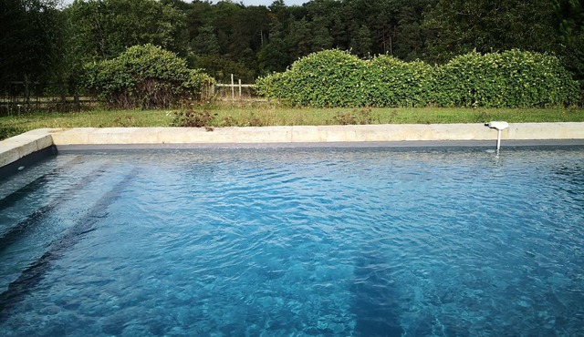 The softness, silence and space of a country house, private pool