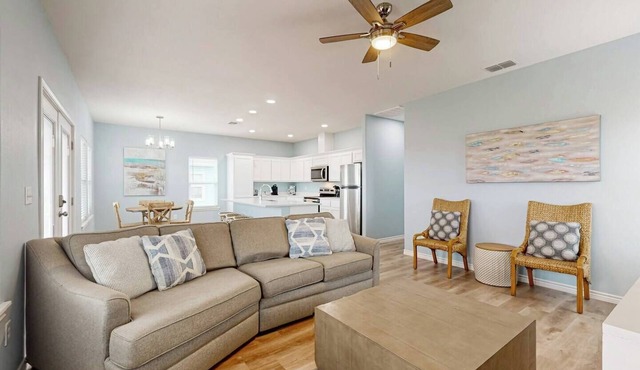 The Sol & Mar Retreat, two neighboring homes in Aransas Pass perfect for large groups! Enjoy 6 bedrooms, 4 baths, 2 king beds, 8 queen beds, spacious yards, covered outdoor areas, and boat parking near beaches, fishing, and coastal attractions.