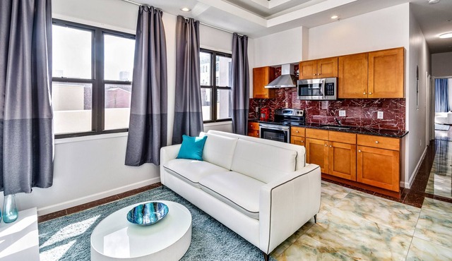 The spot just steps away from Reading Terminal 2BD apartment