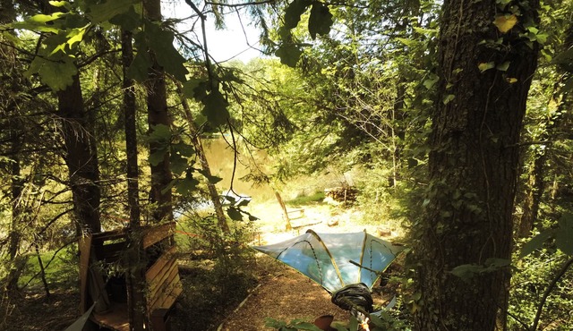 The tent in the air, unusual accommodation in the heart of nature