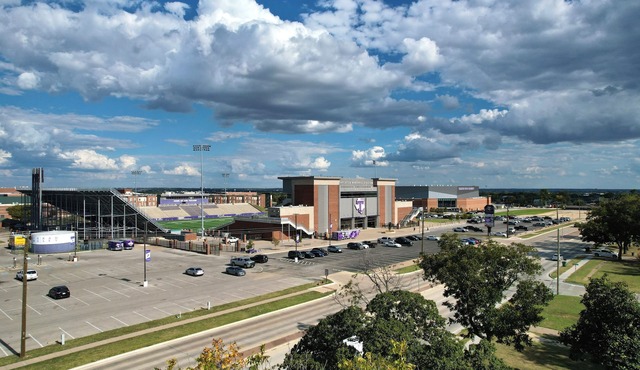 The Texan Sideline - Directly across from Memorial Stadium