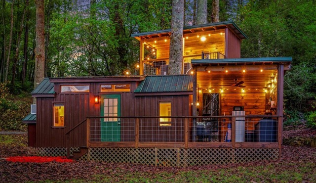 The Tree Spa, Tiny Cabin w/Hot Tub in the trees