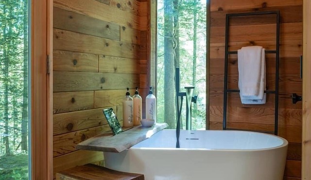 The Twig, Outdoor Shower, Deck, and Cozy Chimney!